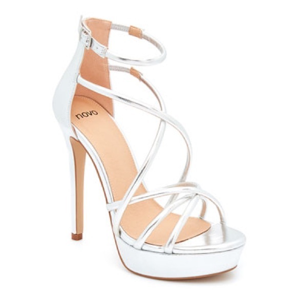 Novo Shoes Shoes - NOVO Sz6 Perri silver platform stiletto heels LIKE NEW